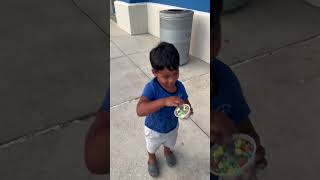 Dad throws sons ice cream on the floor then son does this to mom #shorts