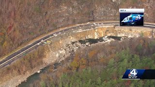 Sky 4 shows I-40 and Swannanoa, two months after Hurricane Helene