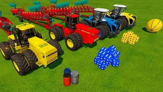 JOHN DERRE vs CLAAS BIG TRACTORS BATTLE AND  PLOWS  - Farming Simulator 22