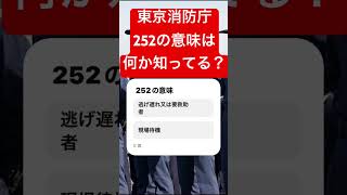 252の意味正解は概要欄#東京消防庁#消防士#消防