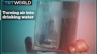 Spanish company delivers water to refugee camps with a machine that turns air into water