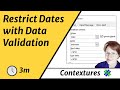 Restrict Dates With Excel Data Validation