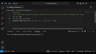 Postfix Operator | JavaScript Interview Questions