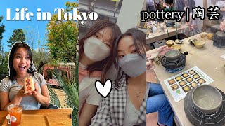 Solo Travel in Japan | Day with Ayaka♡Pottery & Cafes! 彩花ちゃんとデート♡：陶芸体験＋カフェ☆|青山一丁目|tokyo vlog|ひとり旅｜日本