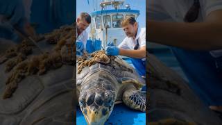 Rescuing a Sea Turtle: Barnacle Removal Mission 🐢✨