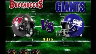NFL Blitz season week 5 Buccaneers vs Giants