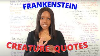 Creature Character Quotes & Word-Level Analysis! | ‘Frankenstein' Quotations For English GCSE Exams!