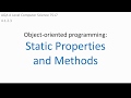 Static Properties and Methods - OOP | VB.NET