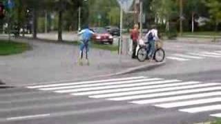 Skiing in the Street