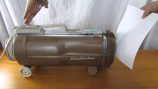 Vintage Electrolux Automatic Canister Vacuum Cleaner Operation