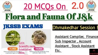 MCQs on Flora And Fauna| Geography of J&k/ IUCN Status/ Scientific name | 20 MCQs @Jkpractice