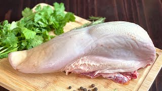 👅 Cook and peel beef tongue properly. Great beef tongue recipe ASMR