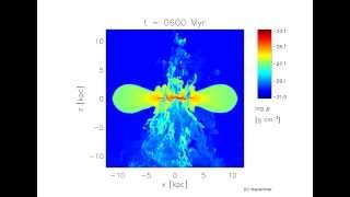 isoHM3 - Gas Density Slice Edge-On