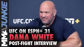 Dana White questions Brunson vs. Shahbazyan stoppage | UFC on ESPN+ 31 post-fight interview