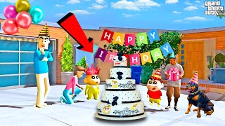 Franklin \u0026 Shinchan Celebrating Himawari Birthday In GTA 5 | Shinchan beating Himawari In GTA 5