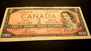 1954 Two Dollar Bill Canada
