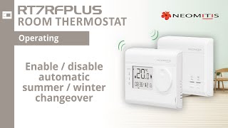 Enable/disable automatic summer/winter changeover - [Tutorials RT7RFPLUSd room thermostat]