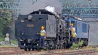 【SL/EL】上越線 2023.7.13 【C61試運転】アクシデント発生 C61 20+EF64 1053 重連で機回し中(推進) 再編集