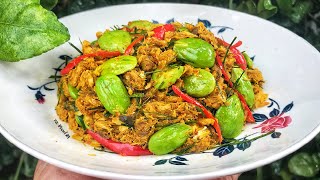 คั่วกลิ้งปลาทู ( Stir Fried Mackerel with Yellow Curry Paste ) แบบแห้งๆรสชาติเผ็ดร้อน นัวๆหอมๆ