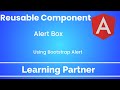 Reusable Alert box component angular  | angular tutorial | angular tutorial for beginners