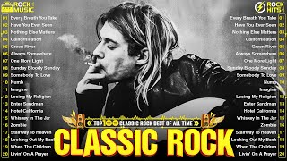 Nirvana, Led Zeppelin, Bon Jovi, Aerosmith, U2, ACDC🤘Classic Rock Songs 70s 80s 90s Full Album