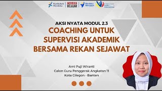 Coaching Supervisi Akademik Rekan Sejawat