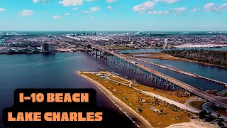 Lake Charles, LA || I-10 Beach of Lake Charles || DJI Mini 2 Footage