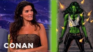 Angie Harmon Wants To Be A Lusty, Big-Busted She-Hulk | CONAN on TBS