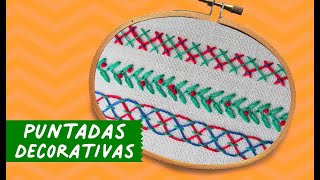 5 Puntadas DECORATIVAS para Bordar a Mano 🧵 PASO a PASO