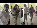 Global Star Ram Charan With Wife Upasana & Daughter Off From Hyderabad | Manastars