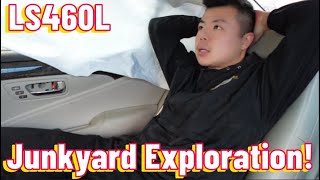 Exploring A Junkyard Lexus LS460L! Vlog