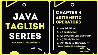 Arithmetic Operators - Java Taglish Series For Absolute Beginners | PATutorials