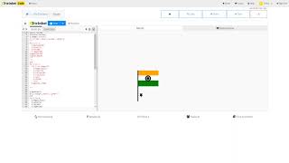 Draw a Flag using Python Turtle and Trinket | Python Turtle Drawing