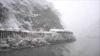 豪雪中的庄川峽