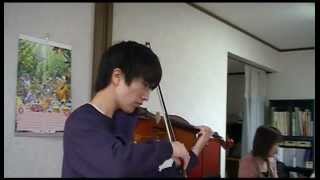 The guitar boy plays the violin. The theme by CORELLI in the style of TARTINI