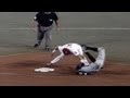 Kevin Millar embodies WILLIE MAYS HAYES when he slides well short of second base