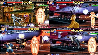 想看血条消失术吗？爆气后朝着雅典娜扑过去就行 KOF 99