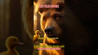 The yellow duck is being raised by a female bear #shorts #viralshorts #bear #duck #forest