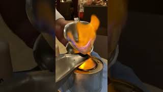 Dessert with a FIRE waterfall