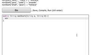 Java: CodingBat– String-1– nonStart