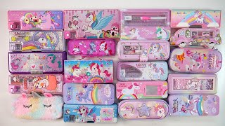 unicorn pink Stationery Collection😍unicorn pouch, Pencil Box,Geometry, Sharpener,password box,Eraser