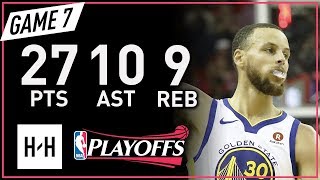 Stephen Curry Full Game 7 Highlights vs Rockets 2018 NBA Playoffs WCF - 27 Pts, 10 Ast, 9 Reb!