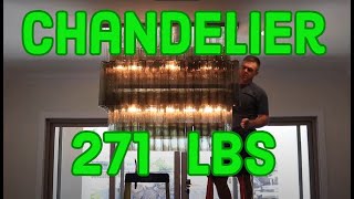 How to install a 271 lbs chandelier. 271 Pounds 😬. Electrician near me. Electrician in Folsom