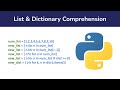 list and dictionary comprehension in python