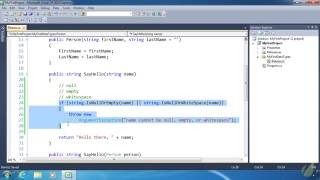 14 C# Tutorial Validating Parameters