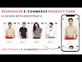 Responsive E Commmerce Card Design | Product Card UI Design | Tutorial In Hindi | Code4Education 😇 😇