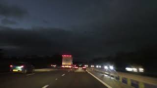 Driving On The M5 Motorway From J9 Tewkesbury, Gloucestershire To J7 Worcester, Worcestershire, UK