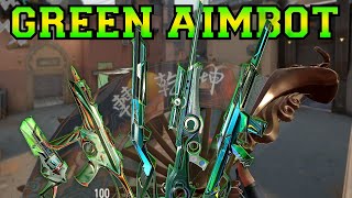 GREEN LOADOUT = aimbot? - Valorant