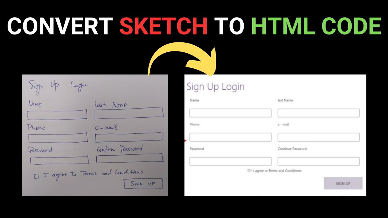 Convert Any Sketch To Website Sketch2code Sketch To Code Youtube