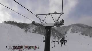 （以前はトリプル）白馬乗鞍温泉スキー場　アルプス第6ペアリフト　Alps No.6 Pair Lift, Hakuba Norikura Onsen Ski Area, Nagano, Japan